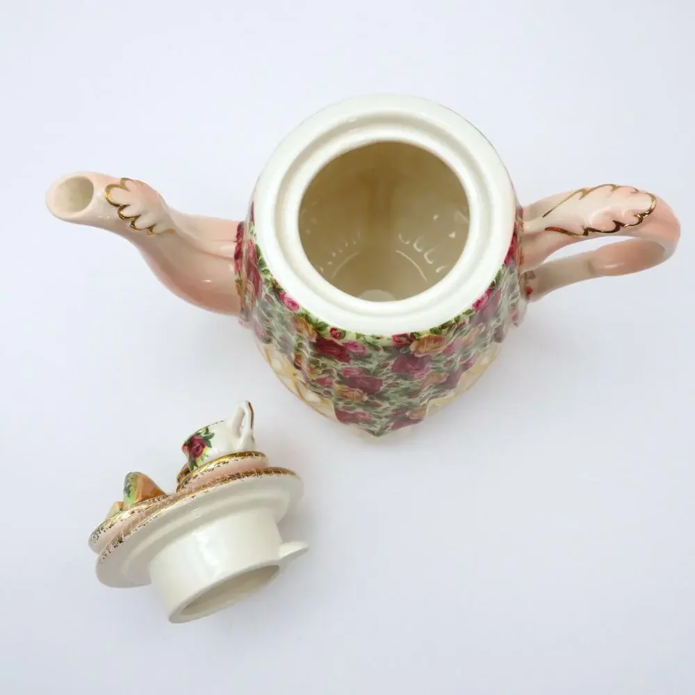 Royal Albert Old Country Roses Chintz Collection Mini Tea Table Teapot 1996